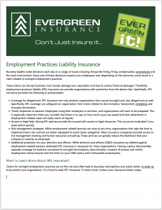 image of Employment Practices Liability Insurance Click the image to read or download the PDF of the information sheet