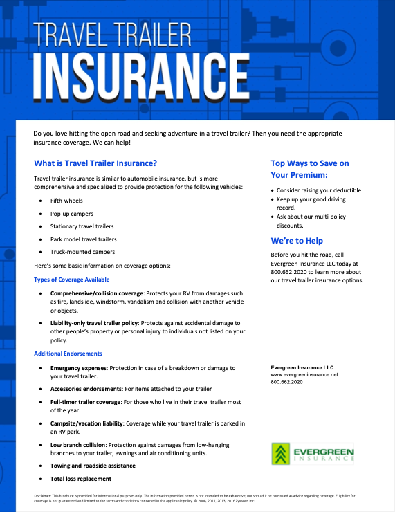 insurance claims on travel trailers