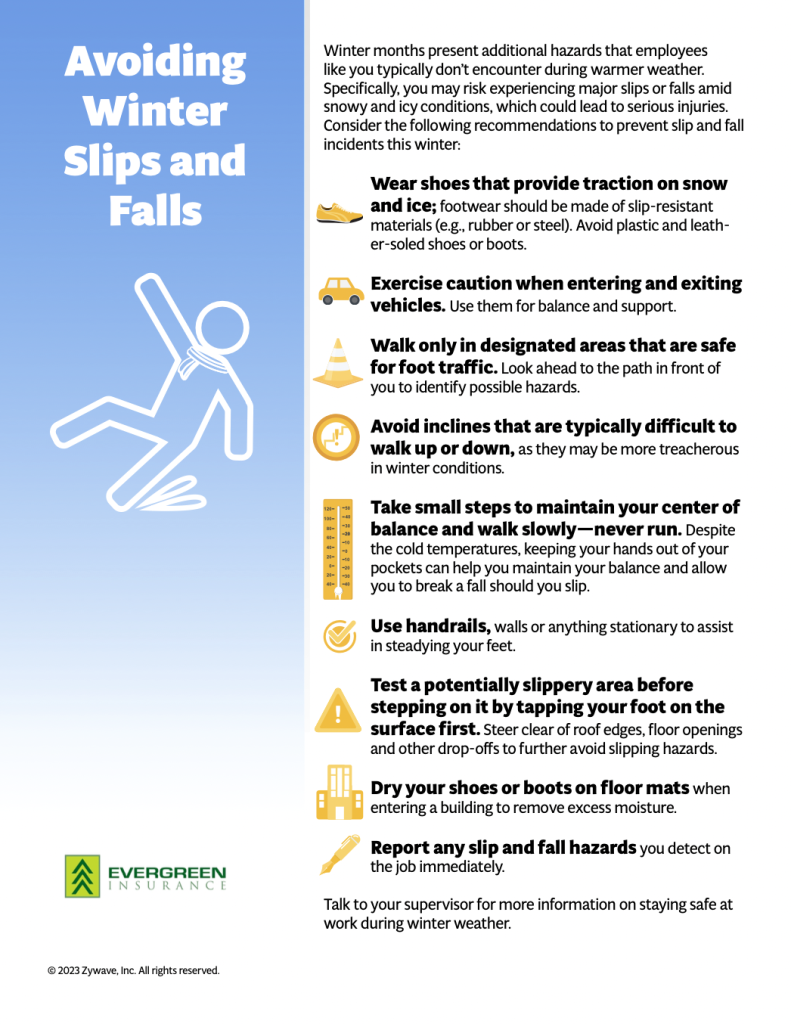 Avoiding Winter Slips and Falls - Evergreen Insurance, LLC.